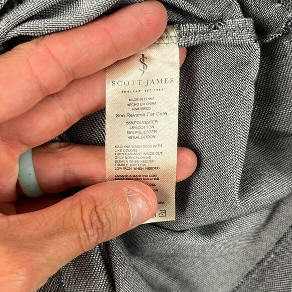 Scott James England Colorblock Hoodie Pullover Lightweight Men's XL Gray NWT - Picture 8 of 9